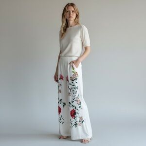 Eric Signature Floral Wide Leg Pants